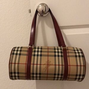 Burberry Haymarket Check Barrel Bag